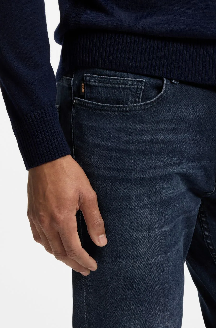 Джинси Hugo Boss slim fit з деніму — фото 4