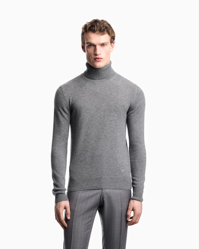 Светр Emporio Armani з кашеміру з високим коміром — фото 4
